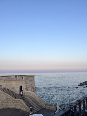 View from the terrace  at Gutkowskino Ristorante @ Hotel Gutkowski  in Siracusa