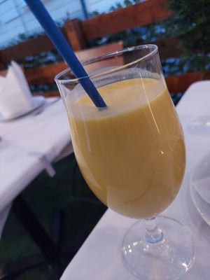 Mango Lassi at Chandani Chowk in Munich