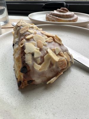 Almond pastry and cinnamon bun  at Bramble Cafe in Halifax