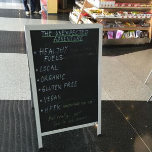 vegan proudly displayed  at ORD - Cibo Express - T2 in Chicago