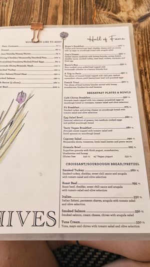 Menu 2024 at Cafe Chives in Mugla