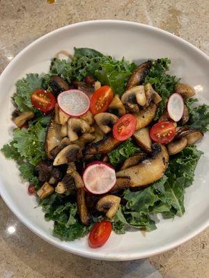 Mushrooms in Roots Kale Garden RM24 at Roots Bistro KL in Kuala Lumpur