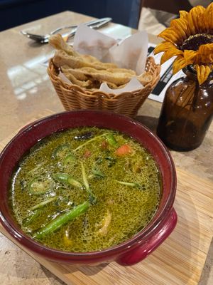 Green Curry Lion Mane Mushroom at Roots Bistro KL in Kuala Lumpur