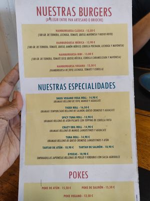 vegan options at Gastrobar Bibi in Plentzia