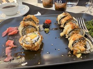 Served with vegan ‘cavier’ seaweed and gingerr  at Gastrobar Bibi in Plentzia