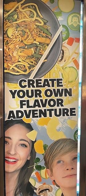 Ad at HuHot Mongolian Grill in Denver