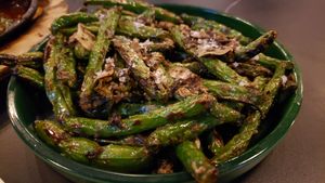 Teow chow green beans ($11). Too salty. at Beautiful South by Kwei Fei in Charleston