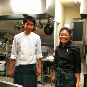 Nice waiter and chef at CHOICE in Kyoto