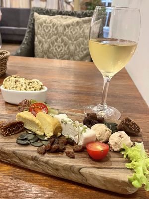 3 cheese selection cheeseboard  at CHOICE in Kyoto