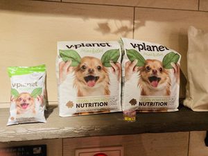 V-Planet vegan dog food. We feed this to our dog.  at CHOICE in Kyoto