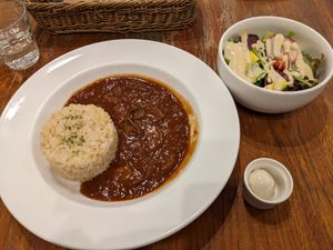 Stroganoff with vegan butter at CHOICE in Kyoto
