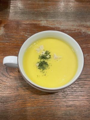 Corn soup  at CHOICE in Kyoto
