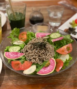 Soba noodles  at CHOICE in Kyoto