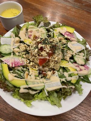 The best salad & soup! The soup was like sweetcorn soup   at CHOICE in Kyoto