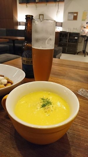 corn soup at CHOICE in Kyoto
