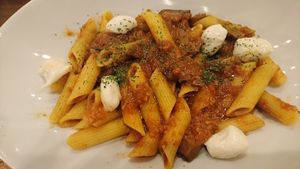 Bolognese pasta at CHOICE in Kyoto