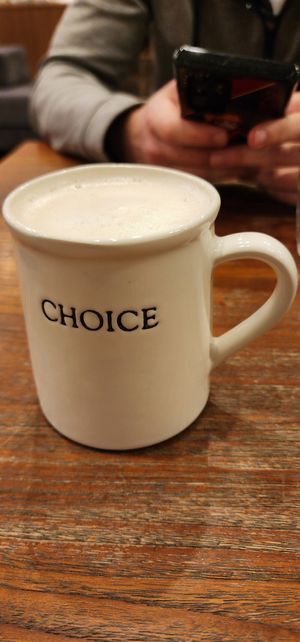 Tea latte at CHOICE in Kyoto