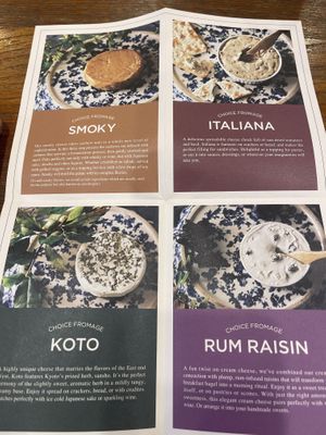 Cheese choices.   at CHOICE in Kyoto