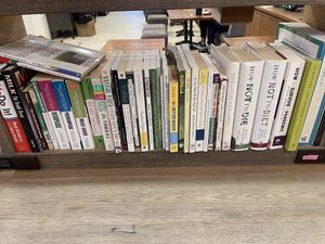 The reading corner.   at CHOICE in Kyoto