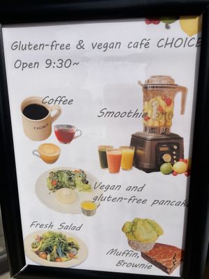 Breakfast menu  at CHOICE in Kyoto