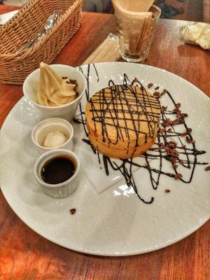 Chocolate pancake  at CHOICE in Kyoto