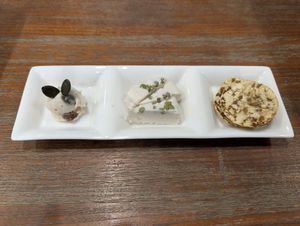 Vegan cheese platter at CHOICE in Kyoto