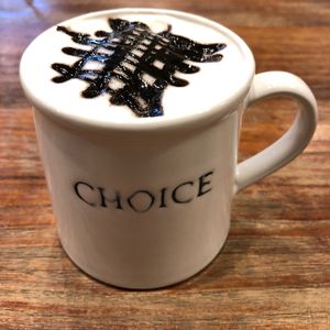 Amazake latte at CHOICE in Kyoto