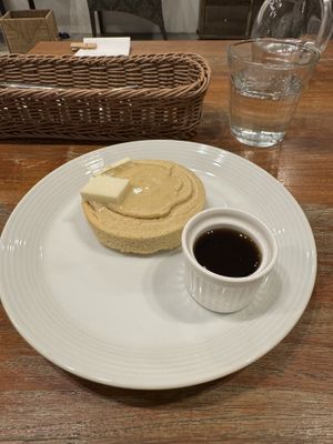 I don’t know if it’s just a pancake or a Japanese Pancake. Ether way, it was super good.  at CHOICE in Kyoto