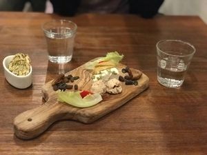 Vegan cheese plate at CHOICE in Kyoto