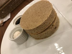 Pancakes before adding maple syrup and vegan butter. at CHOICE in Kyoto