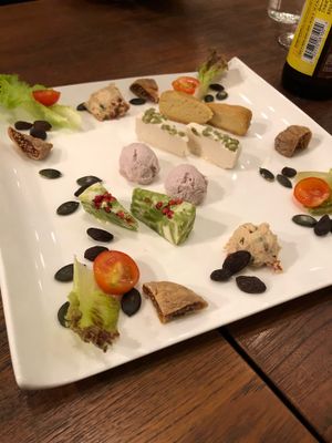 Amazing vegan cheese plate  at CHOICE in Kyoto