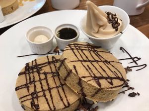 Chocolate pancake  at CHOICE in Kyoto