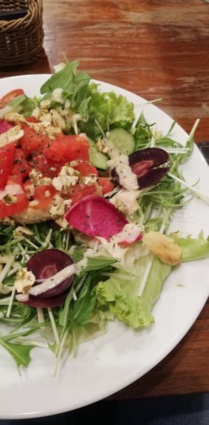 Taco salad at CHOICE in Kyoto