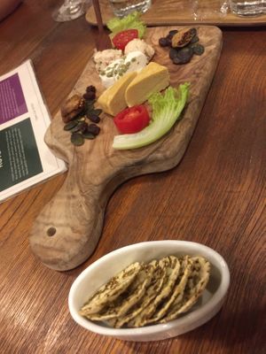 Vegan cheeses at CHOICE in Kyoto