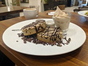 Chocolate pancake at CHOICE in Kyoto