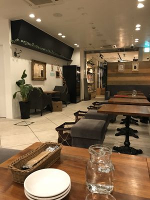 Sitting area at CHOICE in Kyoto