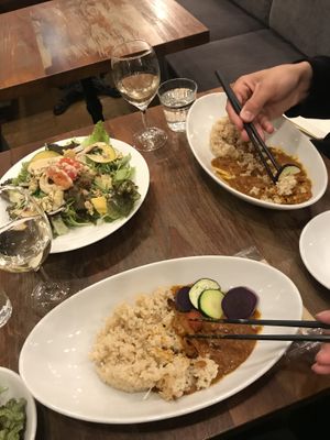 Veggie curry and taco rice  at CHOICE in Kyoto