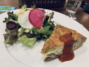 Tofu quiche at CHOICE in Kyoto