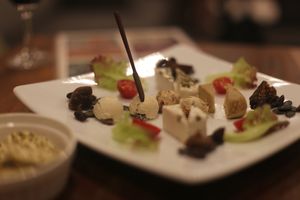 Cheese platter at CHOICE in Kyoto