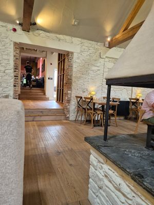 Setting - fire for the colder months. at The Griffin Inn in Leicester