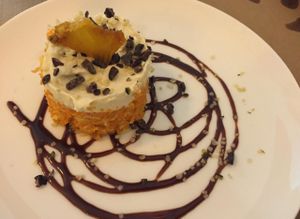 war wegen carried Cake at El Cafe Blueproject in Barcelona