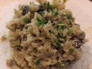 vegan glutenfree risotto  at El Cafe Blueproject in Barcelona