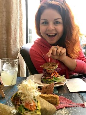 Raw sandwich!  at El Cafe Blueproject in Barcelona