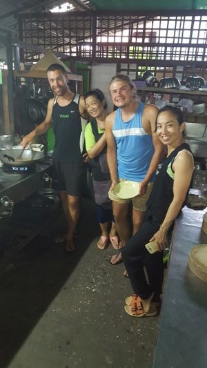 Cooking your own food at Happy Green is amazing! at Happy Green in Chiang Mai