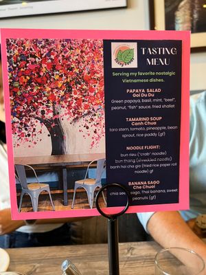 Tasting menu on 2024-06-15 at Sassy Foods in San Francisco