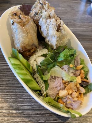 Banh hoi cha gio (fried rice paper roll noodle) at Sassy Foods in San Francisco