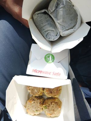 Upgraded containers! 2 orders of lotus wraps!! & Siu mai at Sassy Foods in San Francisco