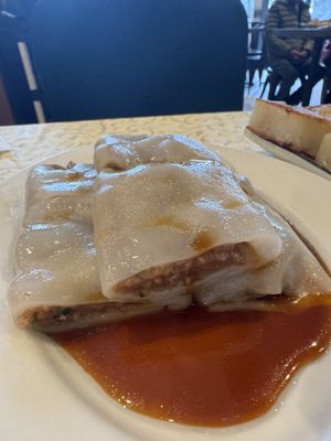 “Beef” noodle roll  at Sassy Foods in San Francisco