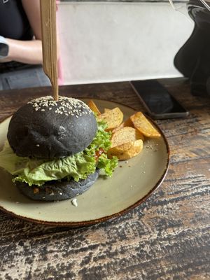 Tempe burger was okay.  at Vegan Soul Cafe in Penida Island