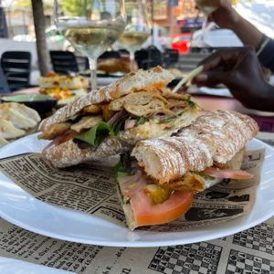 Bocadillo heura at Gastrobar Decibels in Premia De Mar